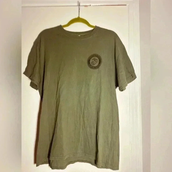Marine Corps Semper Fi Green T-Shirt- USMC OD Green. USMC. Short Sleeve. - Picture 1 of 10